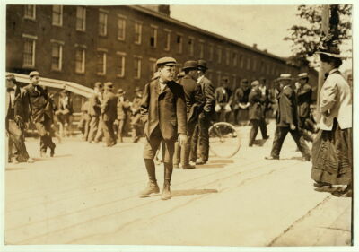 8'' x 10'' Photo 1909 child labor photo This boy works in Mill No. 1, Amoskeag Mfg