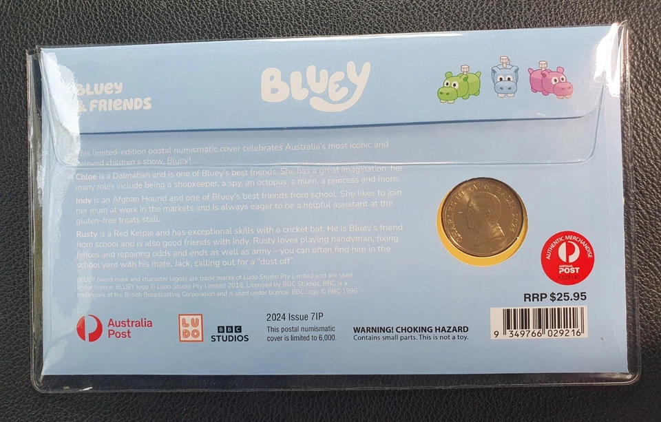 2024 Bluey - Bluey and Friends $1 dólar marca privada PNC Foto 2 de 4