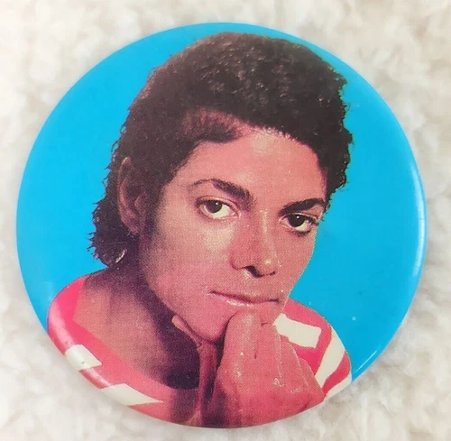 Vintage Michael Jackson Thriller & 1980s Pinbacks, King of Pop Collectible - Picture 2 of 6