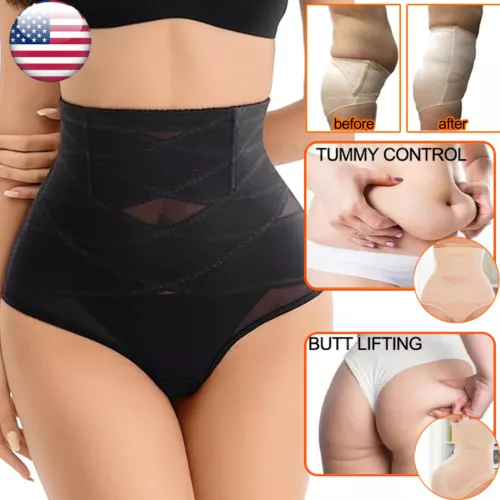 Cross Compression Belly Body Shaper Women High Waist Panties Abs Shaping Briefs