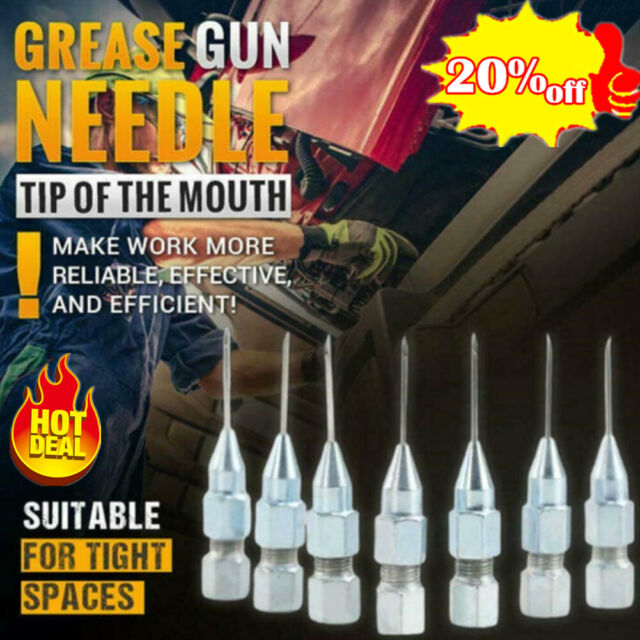 1-5X Grease Gun Needle Tip of The Mouth Removable Needle Nose Head Nozzle Hotsal