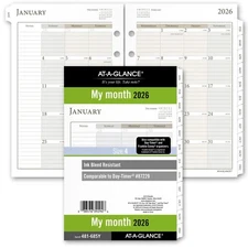 2026 At-A-Glance 481-685Y Monthly Planner Refill, Size 4, 5-1/2 x 8-1/2"