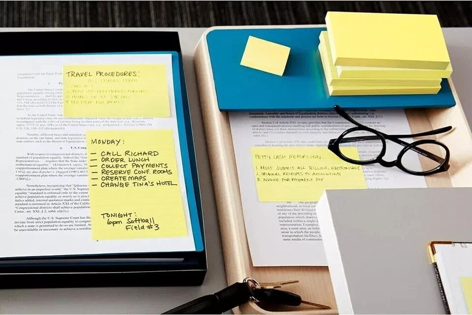 3M Post-it Notes 73mm x 123mm Canary Yellow  90 sheet Pad Super Sticky Removable - Image 4 of 4