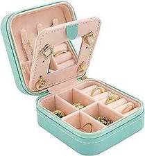 Travel jewelry case Travel jewelry box Travel Jewelry Organizer Small Blue