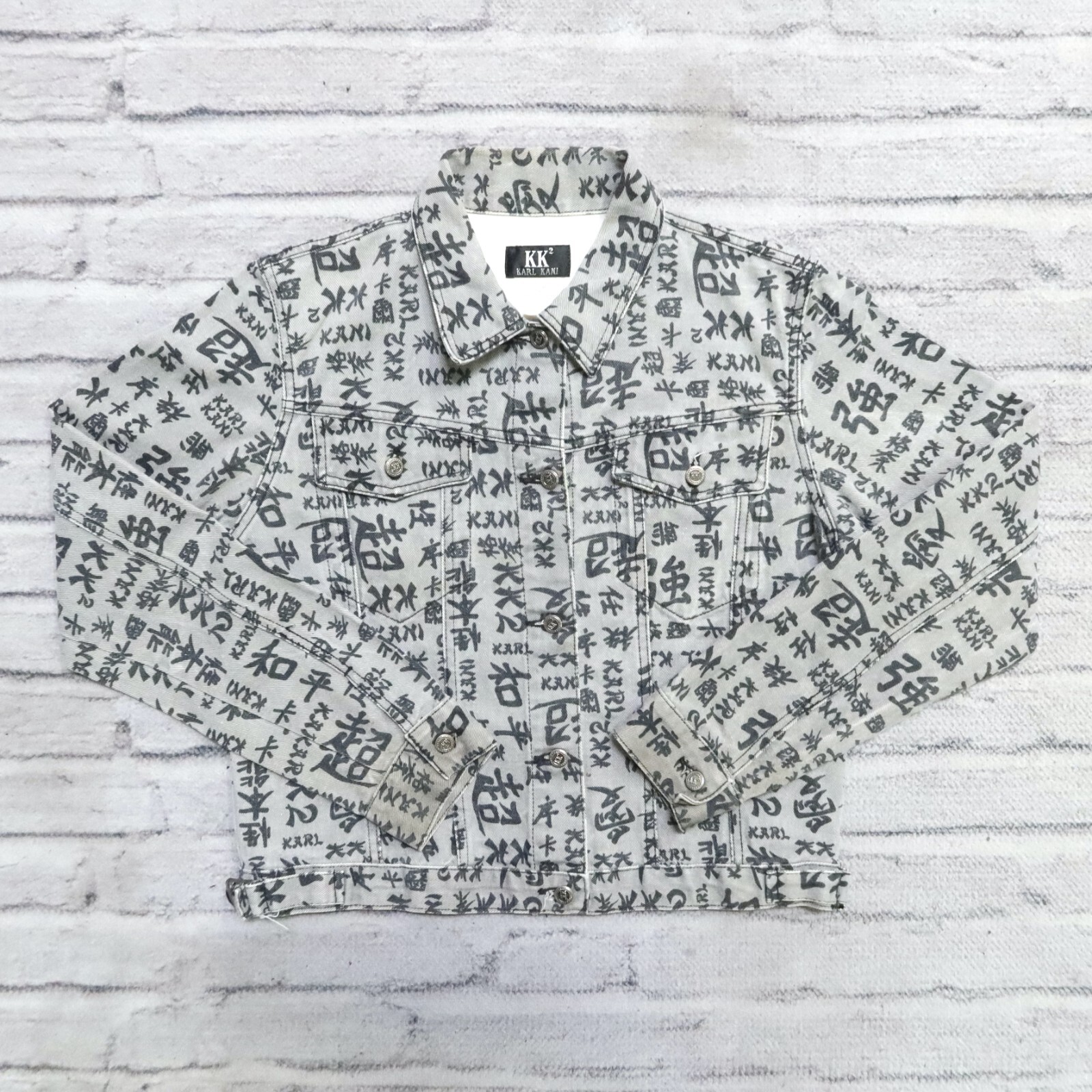 Vintage 90s 00s Karl Kani Japanese Characters Writing Trucker