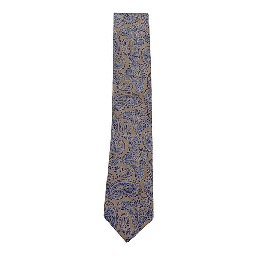 Jos. A. Bank Mens Tie Brown Paisley 100% Silk Designer Made In  display picture 1