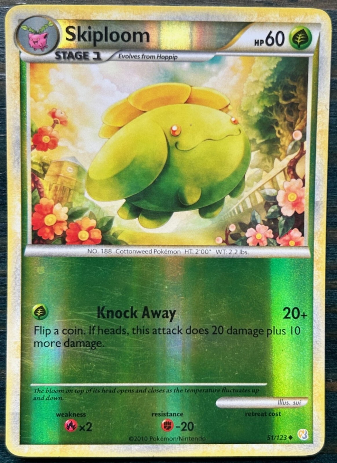 Pokémon TCG | Skiploom 51/123 | HeartGold & SoulSilver | Reverse Holo | NM