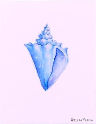 Papyrus Bella Pilar Conch Shell Blank Notecard Greeting Card