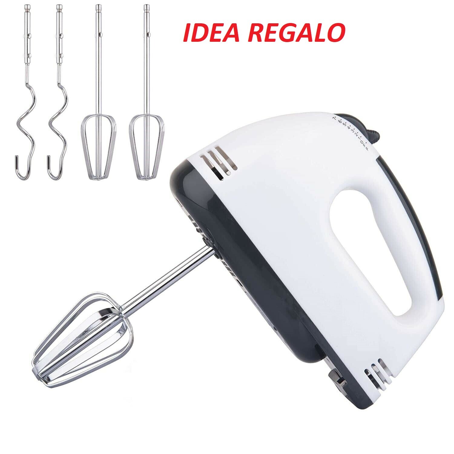 Sbattitore Impastatore Frullatore Elettrico Mixer Con Doppia Frusta a 7 Velocità