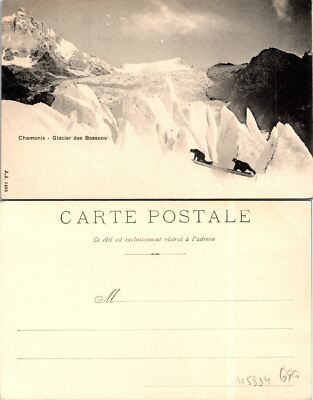 Chamonix Franve Glacier des Bossons Postcard Unused (45884)