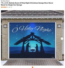 My Door Decor - Vinyl Garage Door Nativity Scene Banner