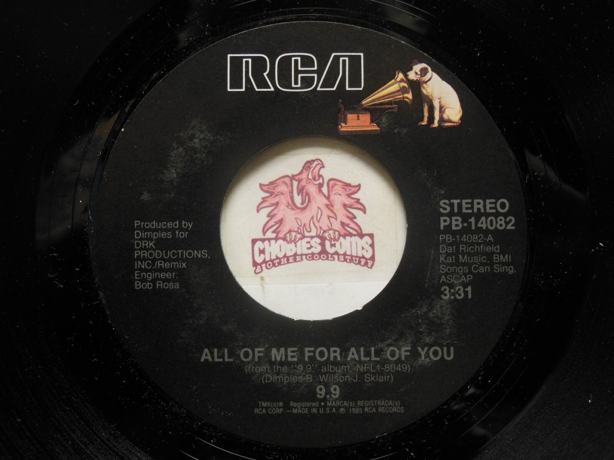 9.9 – All Of Me For All Of You / Little Bitty Woman, 45 RPM VG 