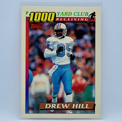 Drew Hill Houston Oilers Pro Bowler 1991 Topps 1000 Yard Club #15