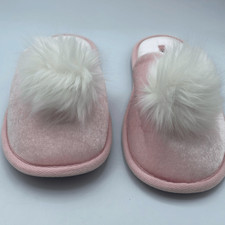 Victoria s Secret size large pink slippers tradwife, faux fur , princess