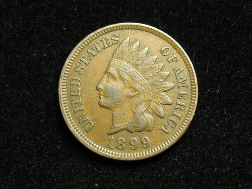 MUST GO SALE!!  AU 1899 INDIAN HEAD CENT PENNY w/ FULL LIBERTY & DIAMONDS #145i