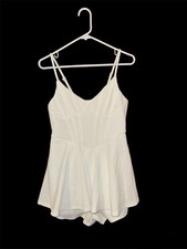 Shein White Two Layer Camisole Spaghetti Strap Romper Women's Size Large