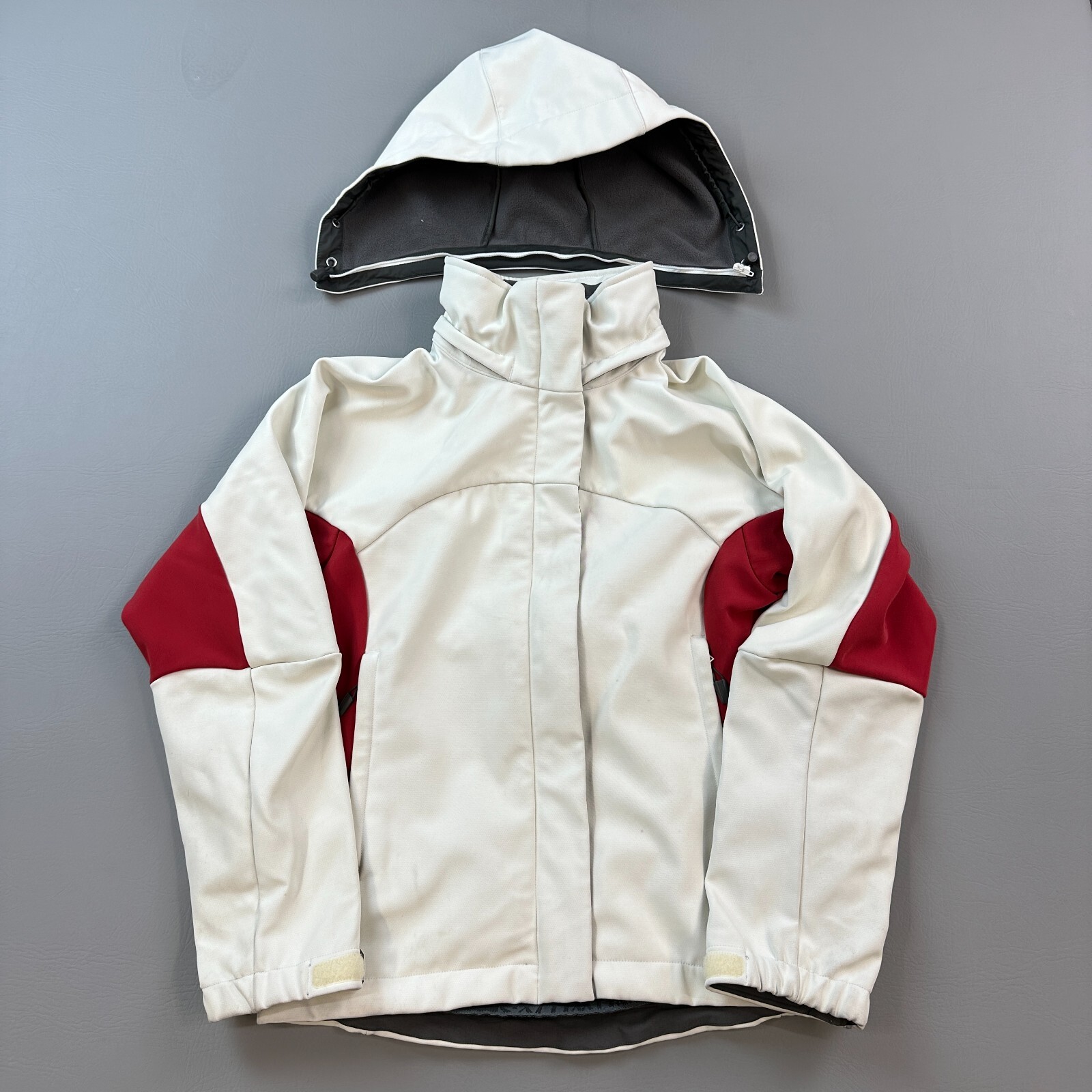 Giacca Salomon Vintage Donna Piccola Bianca Rossa Clima Pro Smart Skin Outdoor Y2K