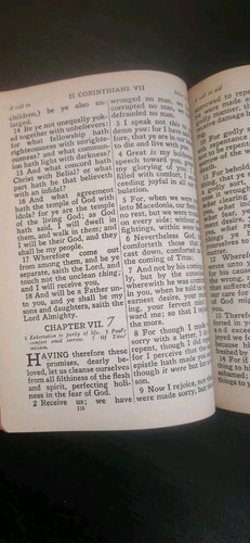 Vintage Neues Testament und Psalmen GROSSE ART Druckausgabe roter Buchstabe - Bild 13 von 13
