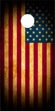 American Flag Rustic Vignet Cornhole Wrap Bag Toss Skin Decal Sticker