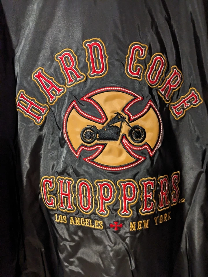 Chaqueta De Colección Años 90 Hardcore Choppers Moto Steve and Barry Negra XX-Grande Foto 2 de 4