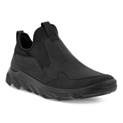 Ecco Z1118* Mens Black Leather MX Low Slip-On Sneakers Size 11-11.5 M
