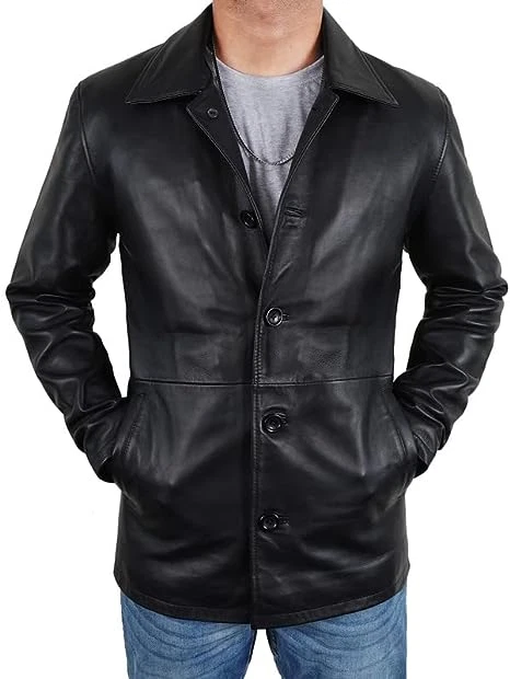 Mens lambskin coat top