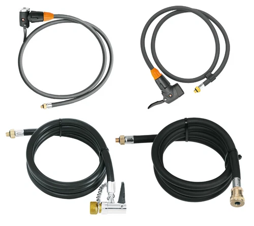 SKS Ersatzschlauch für Rennkompressor - Schlauch mit 4 Ventilkopf-Varianten