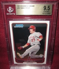 2012 BOWMAN CHROME #157 MIKE TROUT BGS 9.5 GEM MINT
