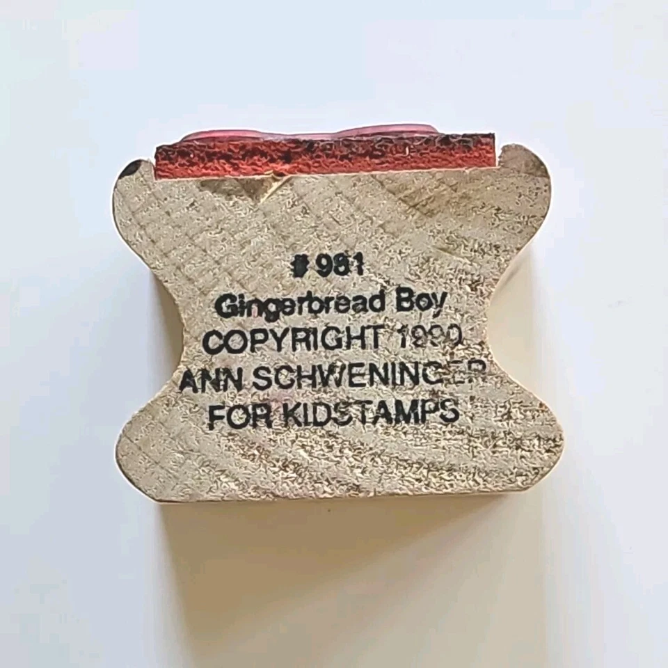 GINGERBREAD BOY KidStamps sello de goma Navidad Ann Schweninger galleta E333 Foto 2 de 4