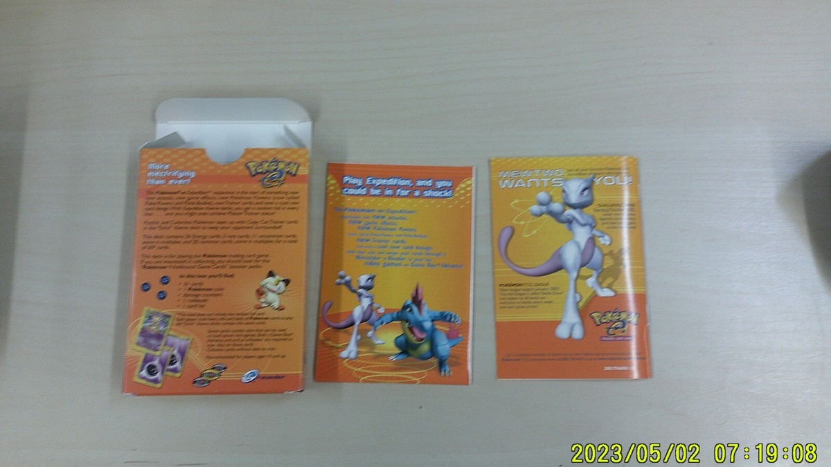 Pokémon TCG Expedition Base Set Echo Theme Deck Box & Papers