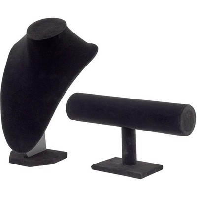 Professional Freestanding Black Velvet Jewelry Display - Ideal for Photography