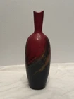 Royal Doulton1601 Red Black Ceramic Art Pottery Vase Abstract Mid-Century Modern