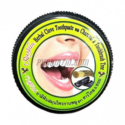 Travel Size Herbal Toothpaste Charcoal Clove Fresh Mouth 25g x 12
