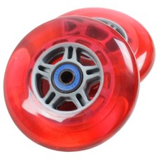 2 Scooter Wheels with ABEC 7 Bearings for Razor Scooter 100mm red 