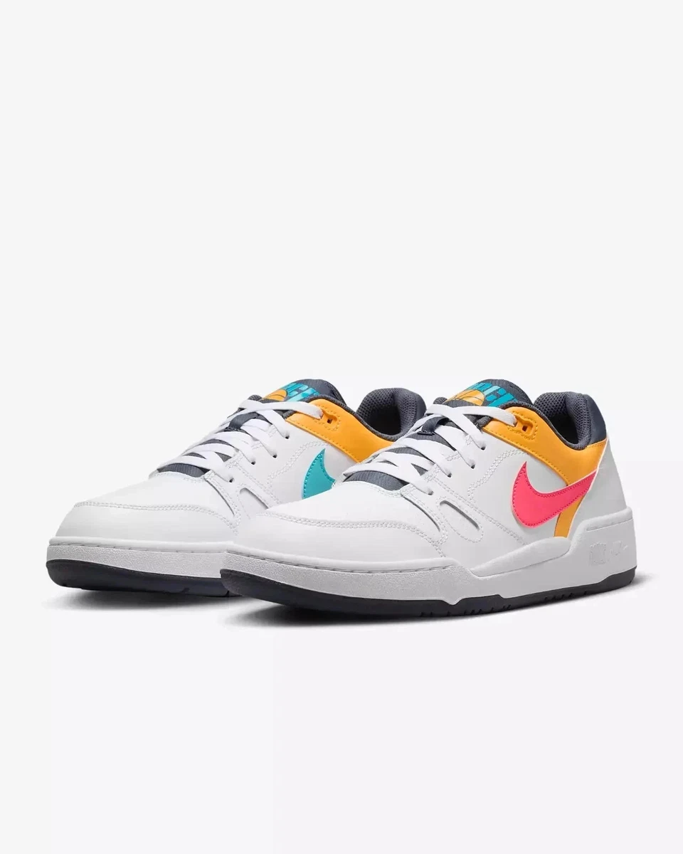 NEW MEN Nike Full Force Low Sneakers White / Racer Pink-Blue  display picture 3