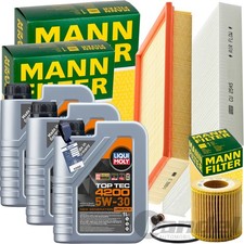 MANN INSPEKTIONSPAKET+3L LIQUI MOLY 5W-30 ÖL passend für VW POLO 9N SKODA FABIA