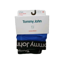 Tommy John Mens Boxer Brief Cotton Stretch 2 Pack  Medium