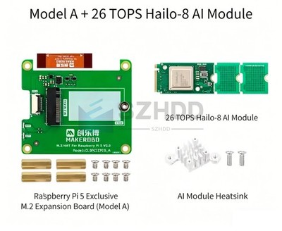 NEW Hailo 8 Al Acceleration Module Based On 26TOPS + M2 HAT For Raspberry Pi 5