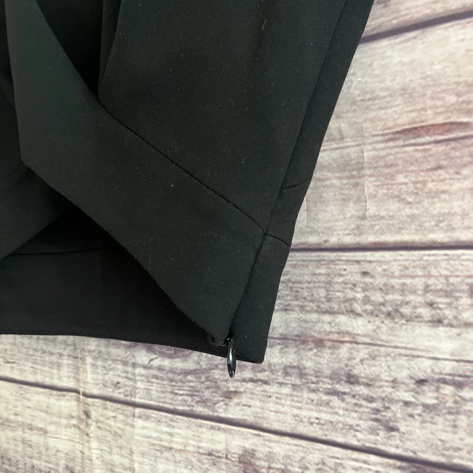 Blusa corta Robert Rodriguez para mujer talla 2 negra crepé cuello en V sin mangas Foto 4 de 4