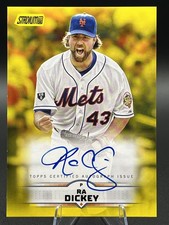 2025 Stadium Club - RA Dickey #SCBA-RD Auto Yellow - Mets