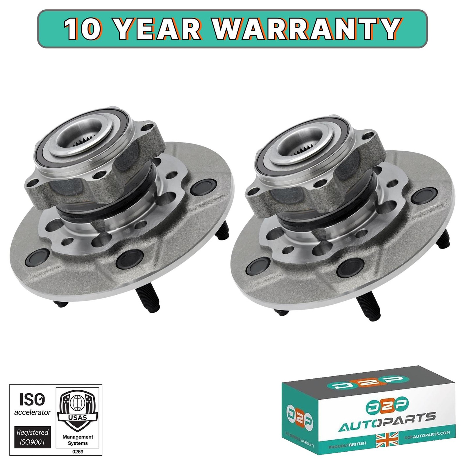 2x Front Wheel Hub Bearing Kit FOR Ford Transit V363 2.0 EcoBlue 2.2 TDCi 4x4RWD - Image 7
