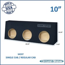 Single Cab / Regular Cab 10" Triple Sub Box Subwoofer Enclosure Speaker Box