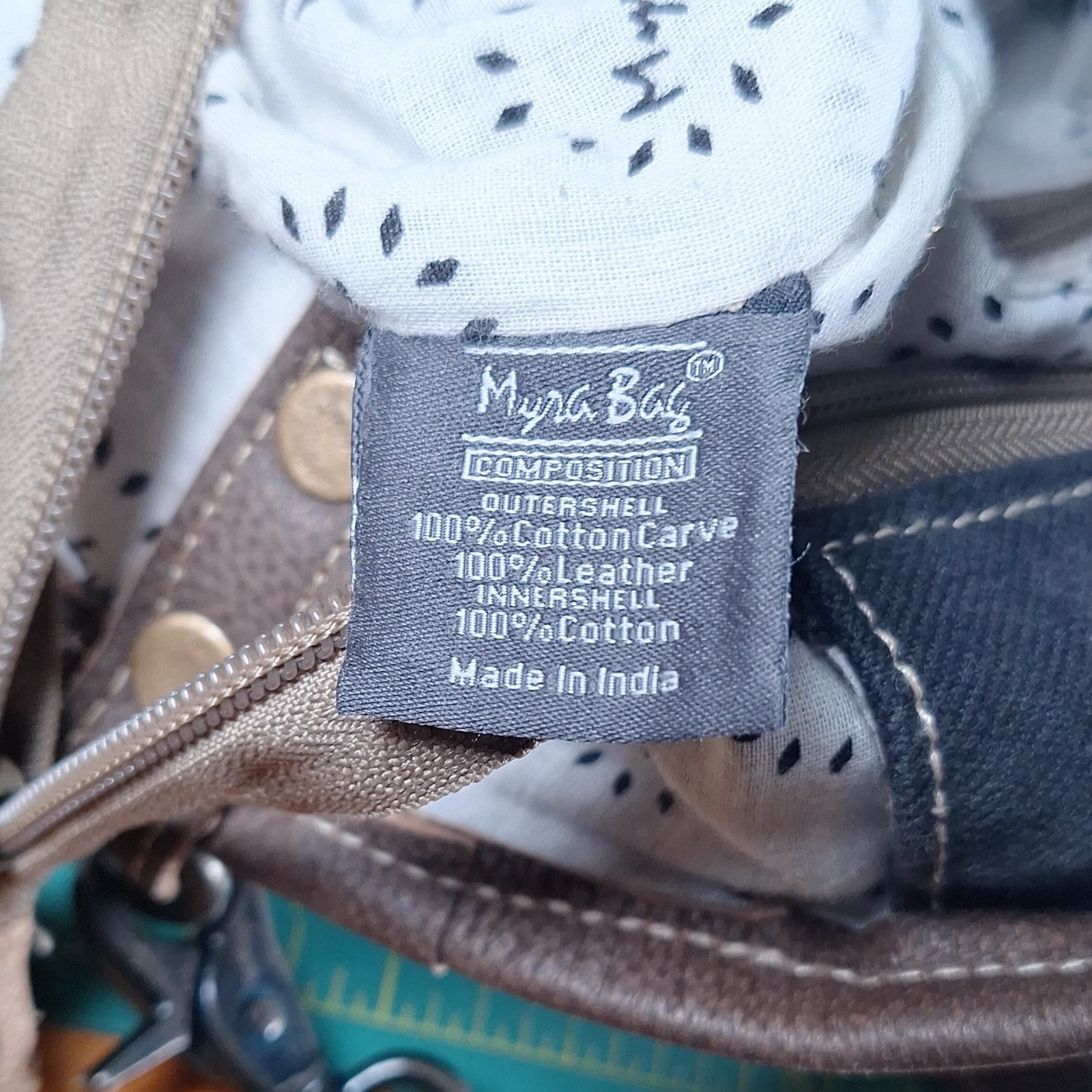 Myra Geometric Pattern Distressed Shoulder Bag Gr… - image 14