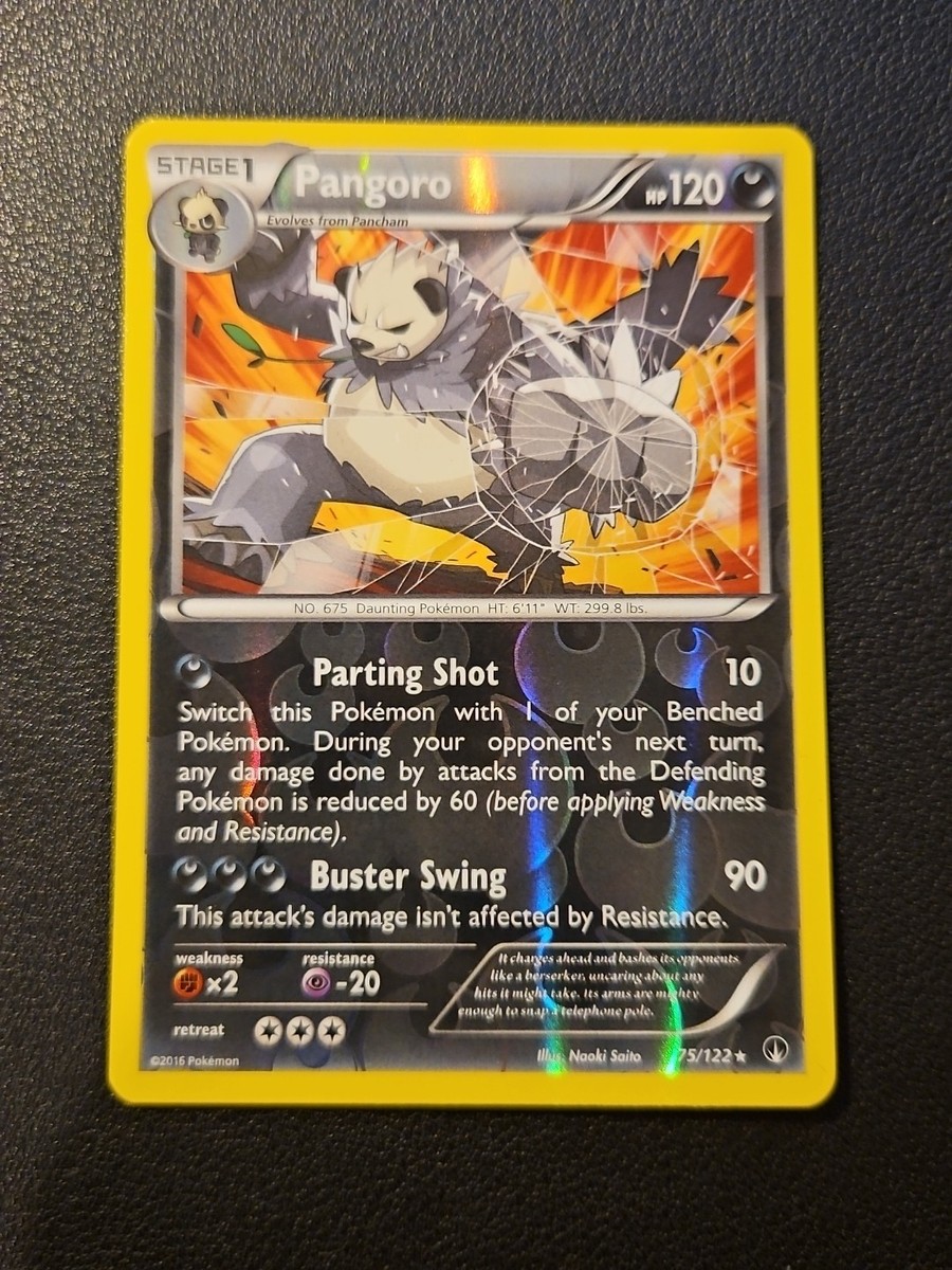Pangoro 75/122 Pokemon Card XY Breakpoint Rare Reverse Holo Foil