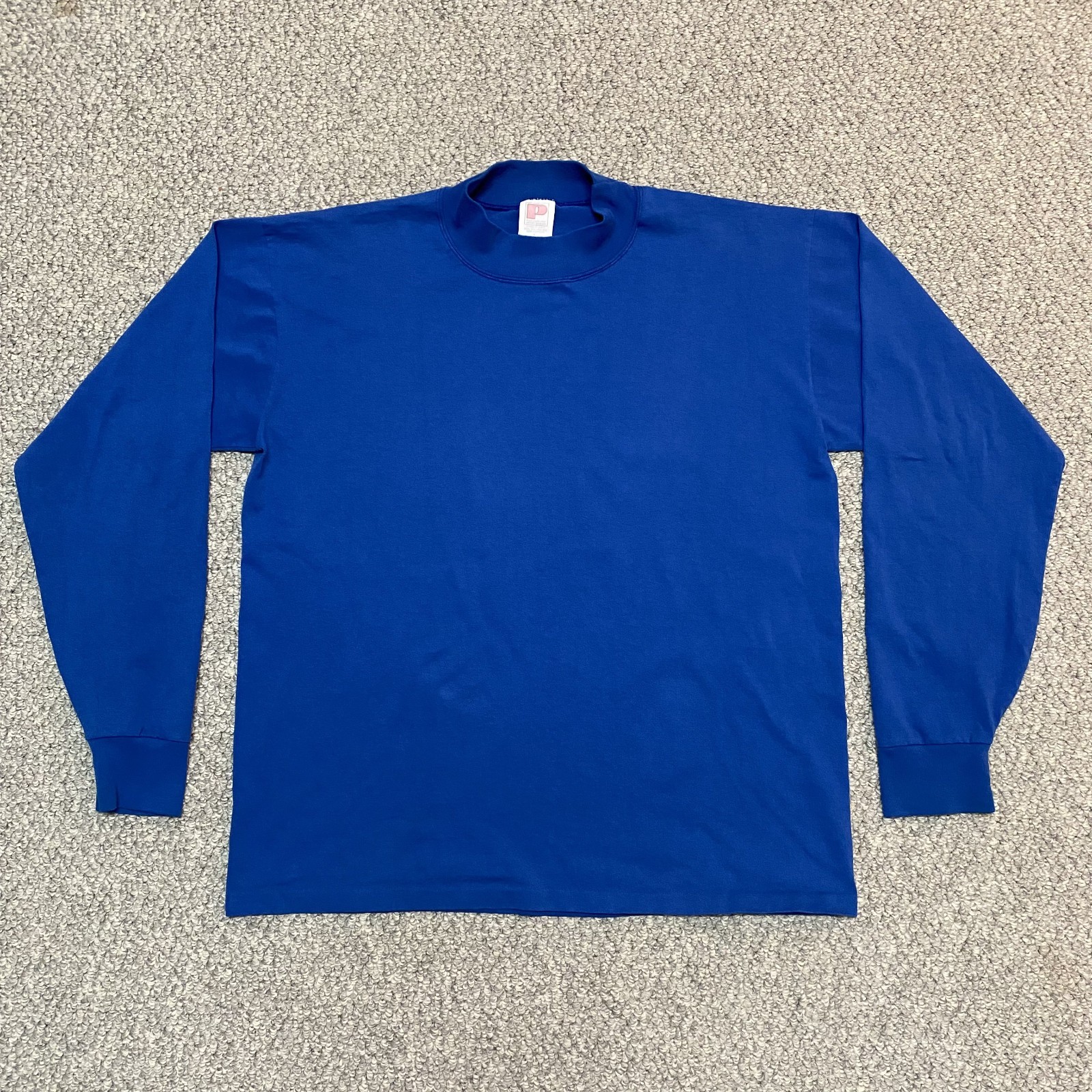 Vintage Paramount Sportswear T Shirt Long Sleeve Mens Large Made in USA Blue 80s