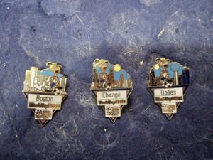 1994 World Cup USA official (9) venue logo lapel pin complete set
