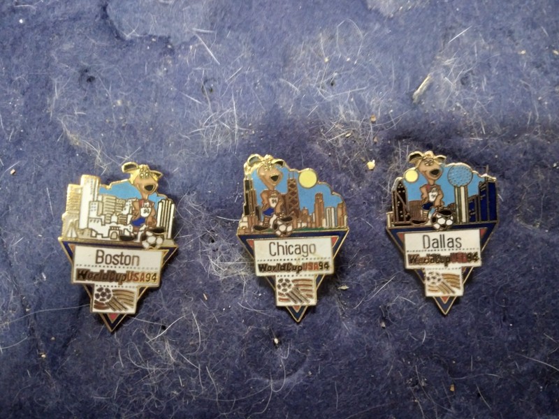 1994 World Cup USA official (9) venue logo lapel pin complete set