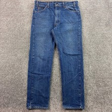 Vintage Levi's 505 Jeans Mens 36x30 Blue Cotton Orange Tab Straight Leg USA Made