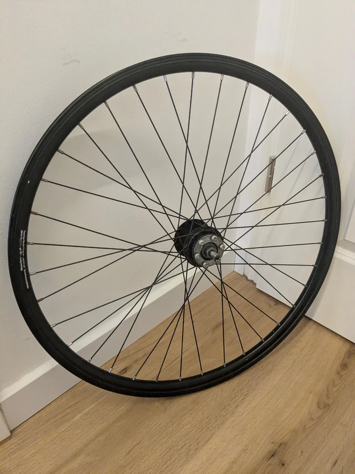 Laufradsatz Bergsteiger MTB 26" (559) schwarz, Felgenbremse + Scheibenbremse