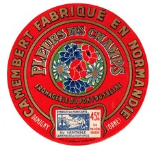 France - Vintage Camembert Label - Fromagerie du Pont-du-Fresne, Damigny